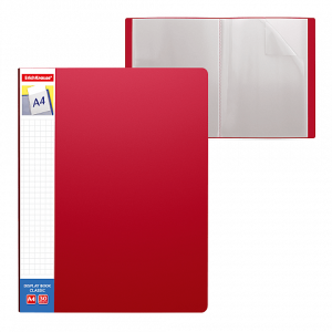 ERICHKRAUSE DISPLAY BOOK + SPINE POCKET CLASSIC 30 POCKETS A4 RED 46080