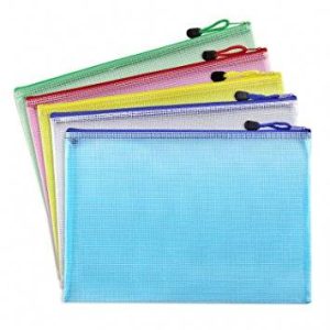 BAG WITH ZIP A4 GREEN ZIP-A4-G