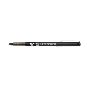 PILOT PEN V5 HI-TECPOINT 0.5MM BLACK BX-V5-B