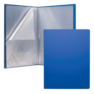 ERICHKRAUSE DISPLAY BOOK  + SPINE POCKET CLASSIC 10 POCKETS A4 BLUE 46038