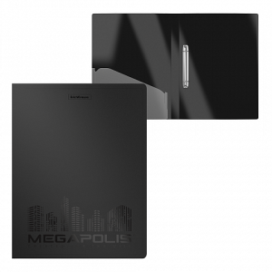 ERICHKRAUSE RING BINDER 'MEGAPOLIS' 2 RINGS A4 35mm BLACK 46006